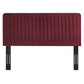 Milenna Channel Tufted Performance Velvet Twin Headboard - No Shipping Charges MDY-MOD-6337-MAR