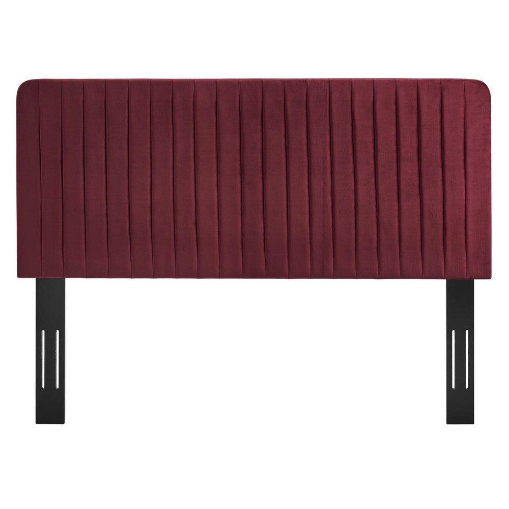 Milenna Channel Tufted Performance Velvet Twin Headboard - No Shipping Charges MDY-MOD-6337-MAR