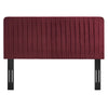 Milenna Channel Tufted Performance Velvet Twin Headboard - No Shipping Charges MDY-MOD-6337-MAR