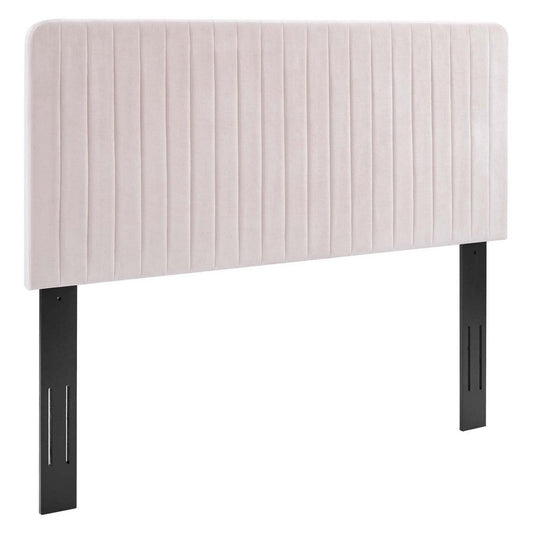 Modway Milenna Channel Tufted Performance Velvet King/California King Headboard in Pink