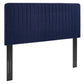 Modway Milenna Channel Tufted Fabric King/California King Headboard in Royal Blue