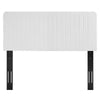 Modway Milenna Channel Tufted Fabric King/California King Headboard in White MDY-MOD-6342-WHI