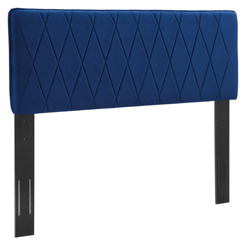 Modway Leila Performance Velvet Headboard, King/Califronia King, Navy