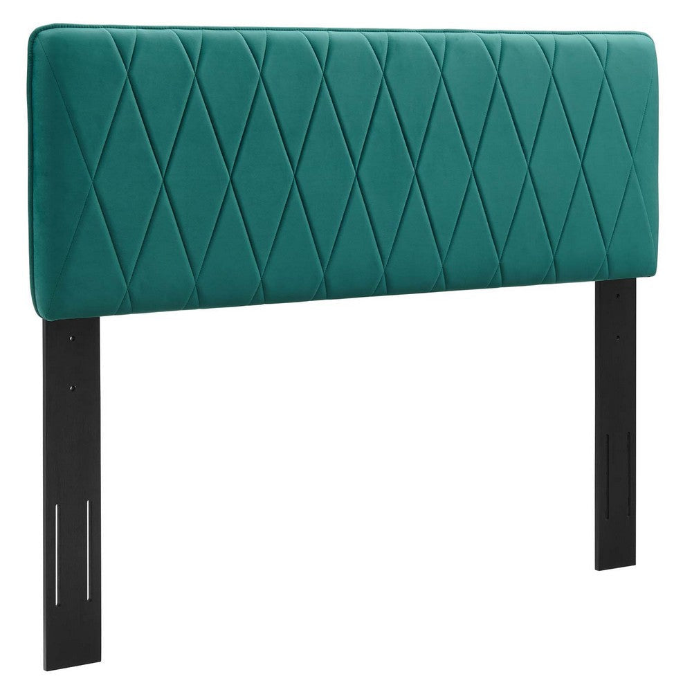 Modway Leila Performance Velvet Headboard, King/Califronia King, Teal