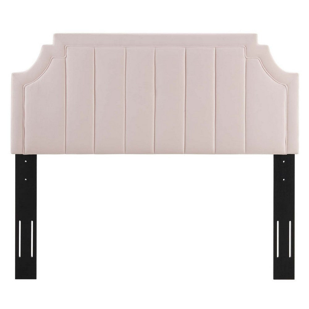 Alyona Channel Tufted Performance Velvet Twin Headboard - No Shipping Charges MDY-MOD-6346-LGR