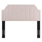 Modway Alyona Channel Tufted Performance Velvet Twin Headboard in Pink MDY-MOD-6346-PNK