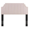 Modway Alyona Channel Tufted Performance Velvet Twin Headboard in Pink MDY-MOD-6346-PNK