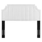 Modway Alyona Channel Tufted Performance Velvet Twin Headboard in White MDY-MOD-6346-WHI