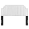 Modway Alyona Channel Tufted Performance Velvet Twin Headboard in White MDY-MOD-6346-WHI