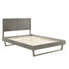 Modway Alana Wood Queen Platform Bed in Gray with Angular Frame MDY-MOD-6378-GRY