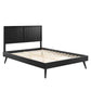 Modway Alana Wood Queen Platform Bed in Black with Splayed Legs MDY-MOD-6379-BLK