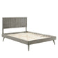 Modway Alana Wood Queen Platform Bed in Gray with Splayed Legs MDY-MOD-6379-GRY