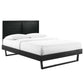 Modway Marlee Wood Queen Platform Bed in Black with Angular Frame