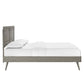 Modway Marlee Wood Queen Platform Bed in Gray with Splayed Legs MDY-MOD-6382-GRY