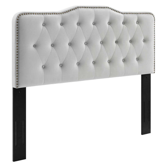 Modway MOD-6409-LGR Sophia Tufted Performance Velvet Twin Headboard, Light Gray