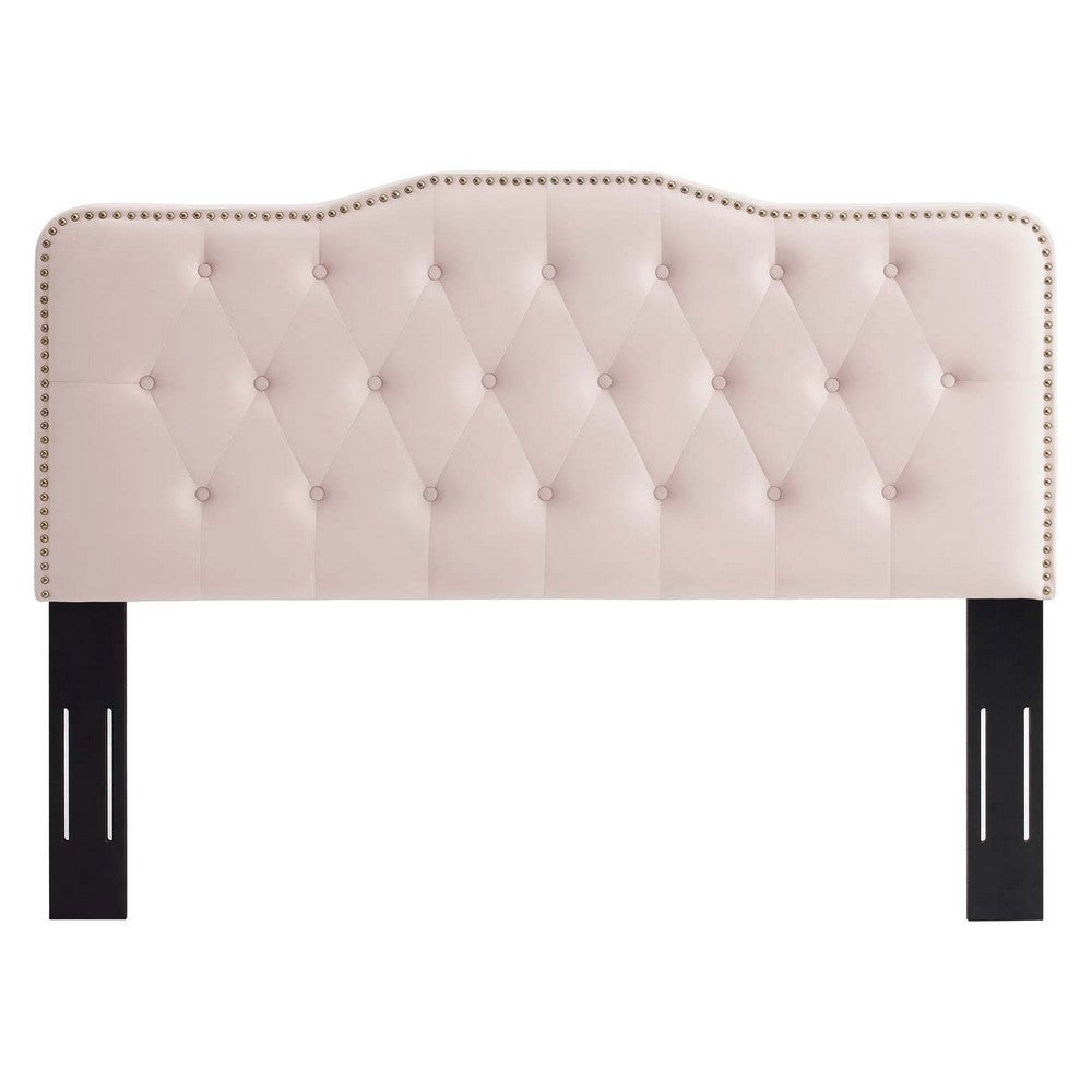 Sophia Tufted Performance Velvet Twin Headboard - No Shipping Charges MDY-MOD-6409-PNK