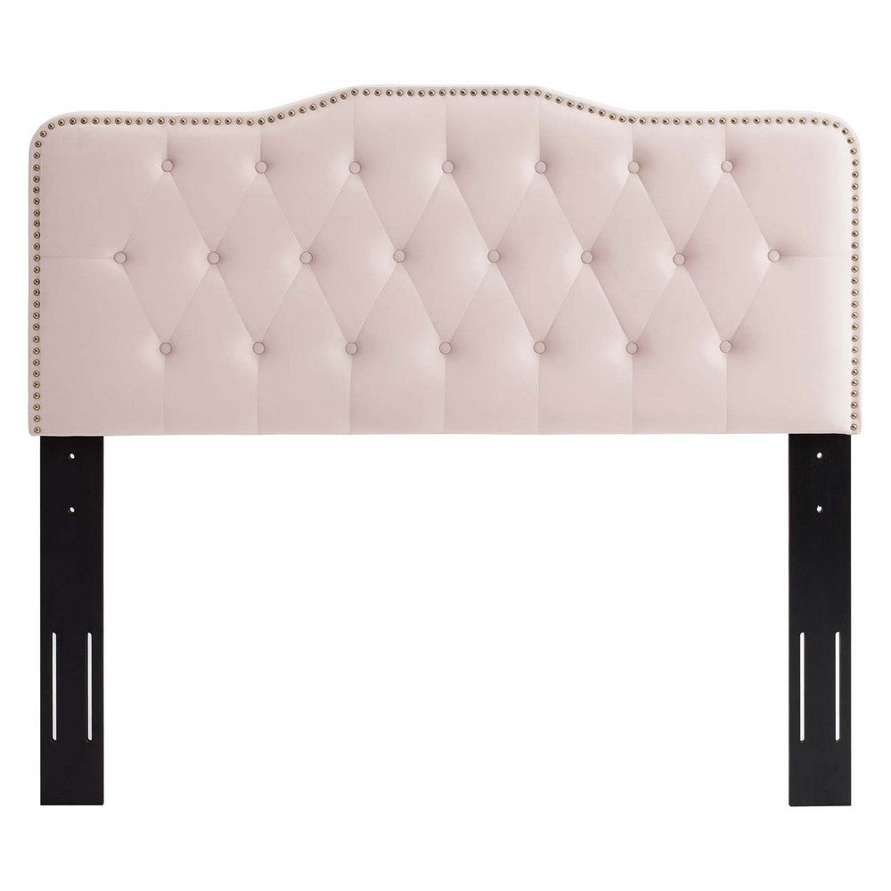 Sophia Tufted Performance Velvet Full/Queen Headboard - No Shipping Charges MDY-MOD-6410-PNK