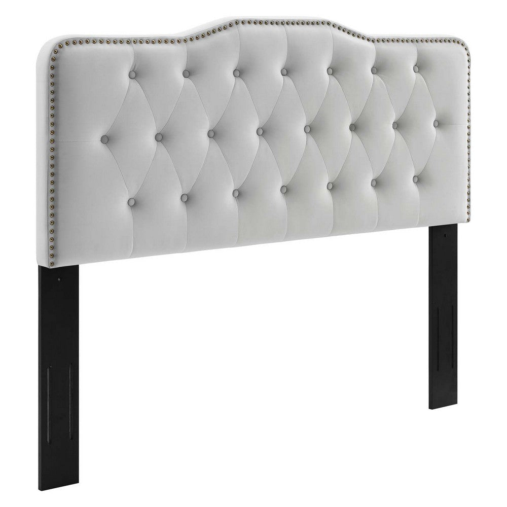 Modway MOD-6411-LGR Sophia Tufted Performance Velvet King/California King Headboard, Light Gray