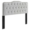 Modway MOD-6411-LGR Sophia Tufted Performance Velvet King/California King Headboard, Light Gray