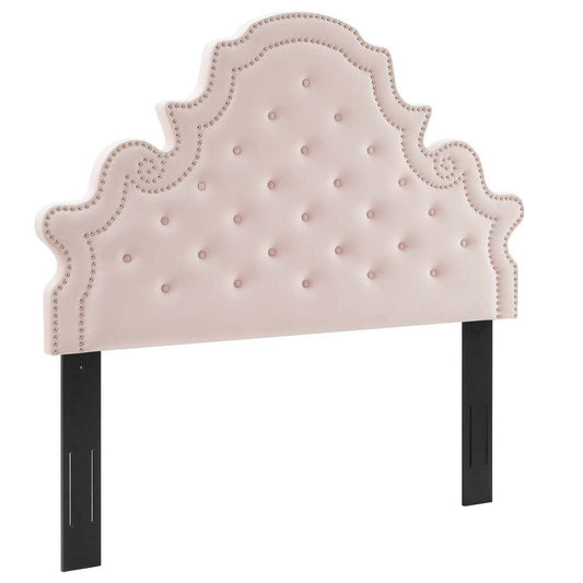 Modway Diana Tufted Performance Velvet Twin Headboard in Pink