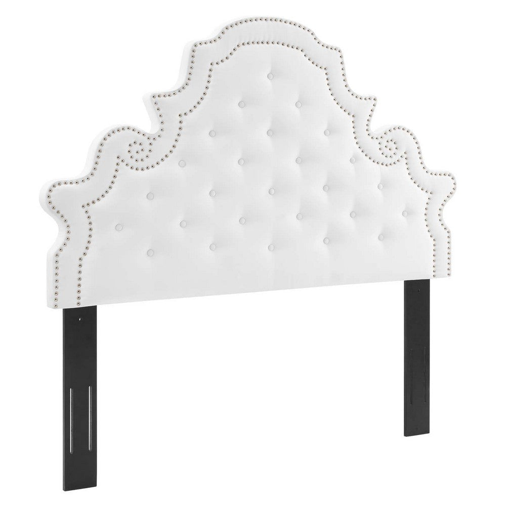 Modway Diana Tufted Performance Velvet Full/Queen Headboard in White