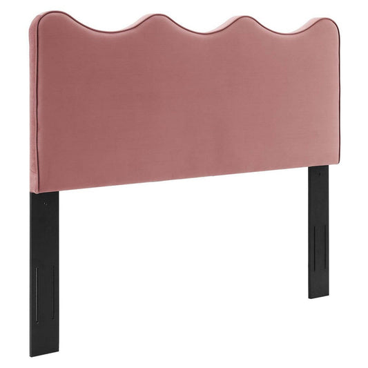 Modway Athena Performance Velvet Twin Headboard in Dusty Rose