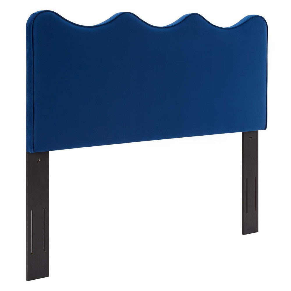 Modway Athena Performance Velvet Headboard, Twin, Navy