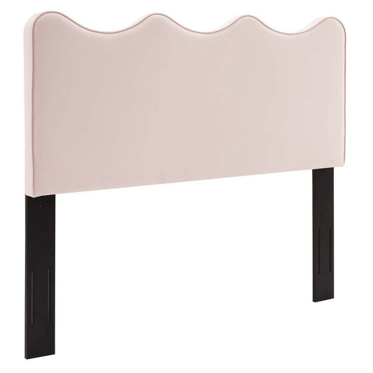 Modway Athena Performance Velvet Twin Headboard in Pink