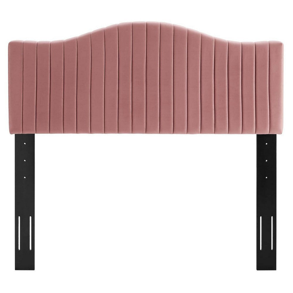 Modway Brielle Channel Tufted Performance Velvet Headboard Twin Dusty Rose MDY-MOD-6558-DUS