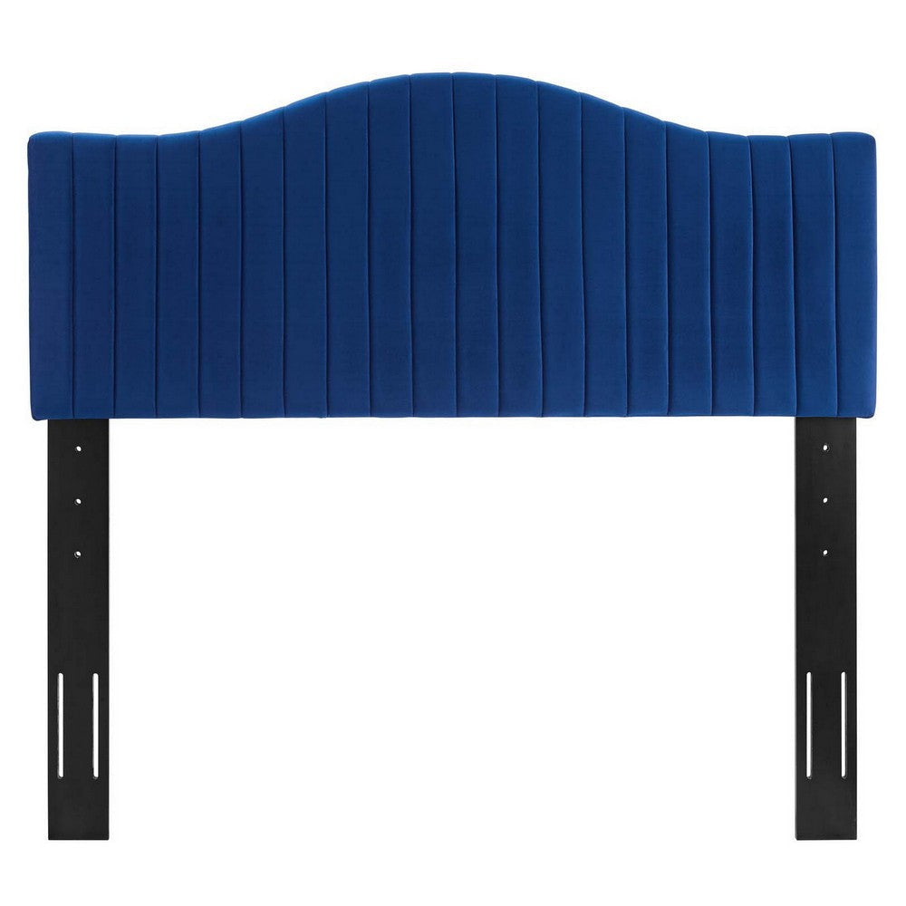 Modway Brielle Channel Tufted Performance Velvet Headboard Twin Navy MDY-MOD-6558-NAV