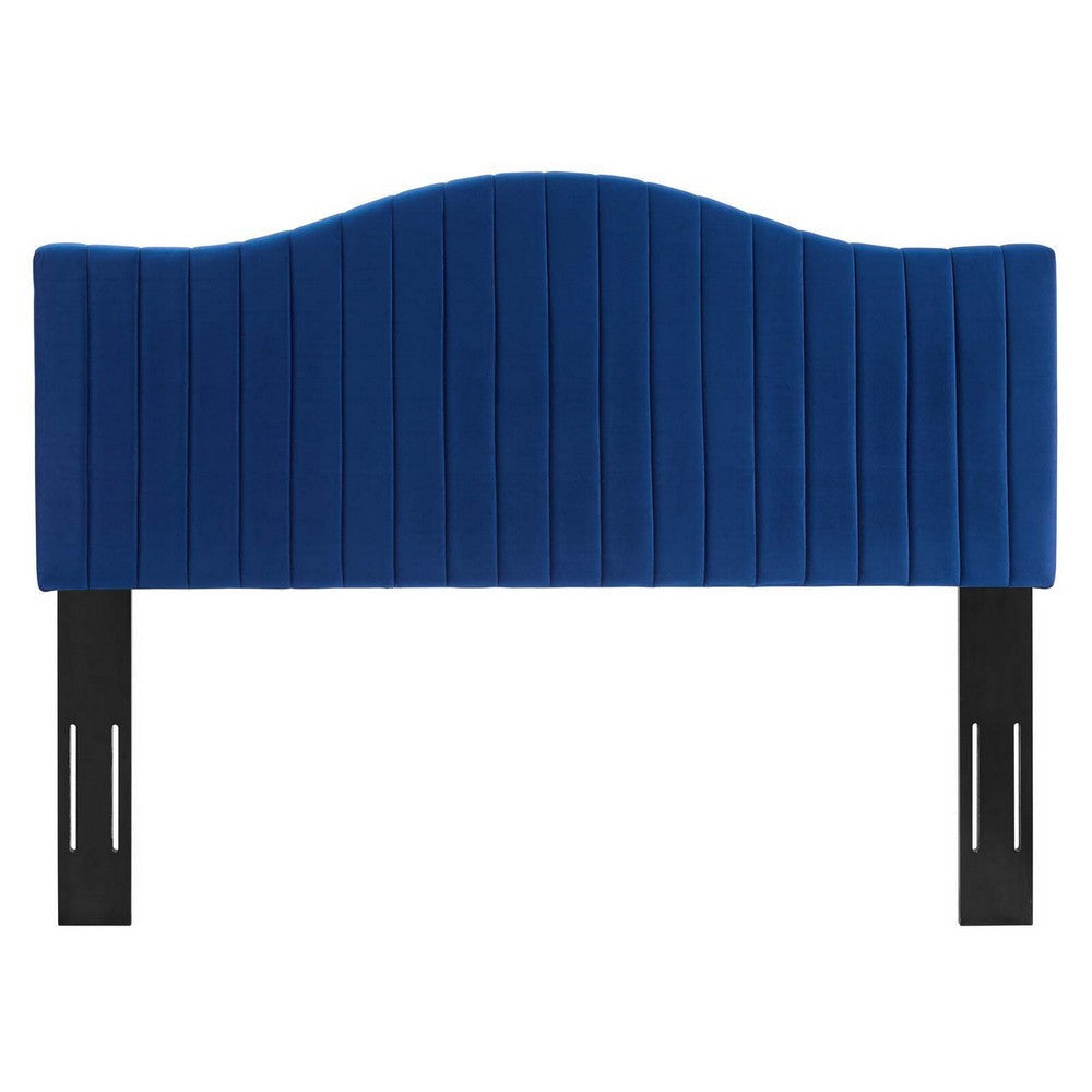 Modway Brielle Channel Tufted Performance Velvet Headboard Twin Navy MDY-MOD-6558-NAV