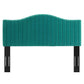 Modway Brielle Channel Tufted Performance Velvet Headboard Full/Queen Teal MDY-MOD-6559-TEA