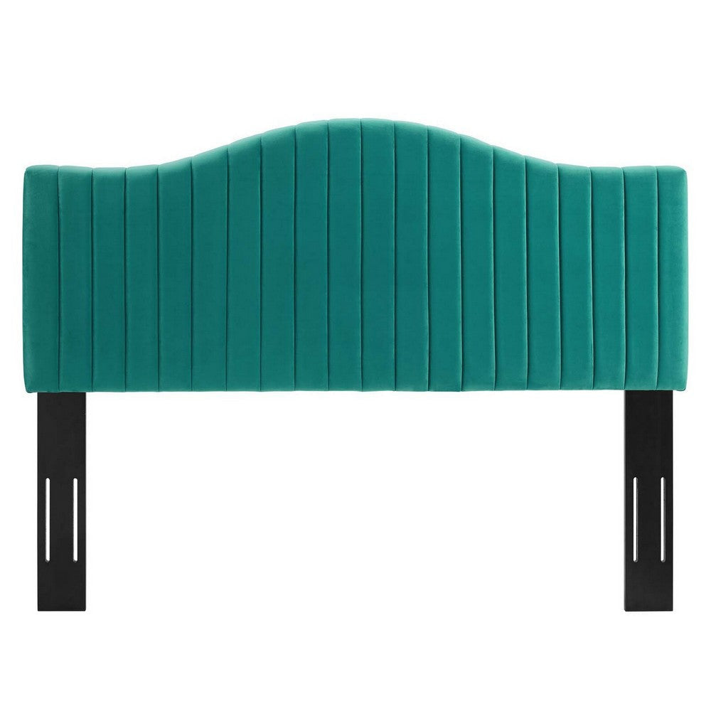 Modway Brielle Channel Tufted Performance Velvet Headboard Full/Queen Teal MDY-MOD-6559-TEA