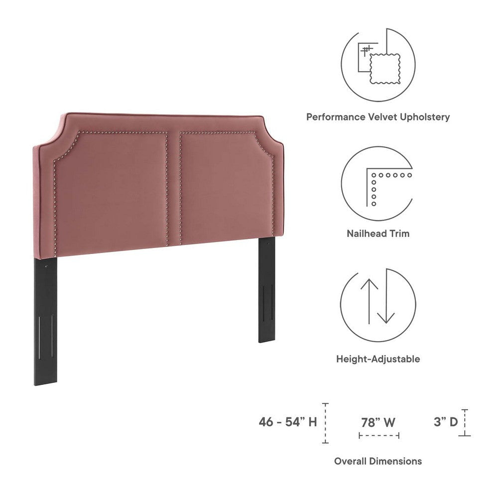 Cynthia Performance Velvet King/California King Headboard - No Shipping Charges MDY-MOD-6567-DUS