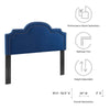 Modway Belinda Performance Velvet Twin Headboard with Navy Finish MOD-6568-NAV MDY-MOD-6568-NAV