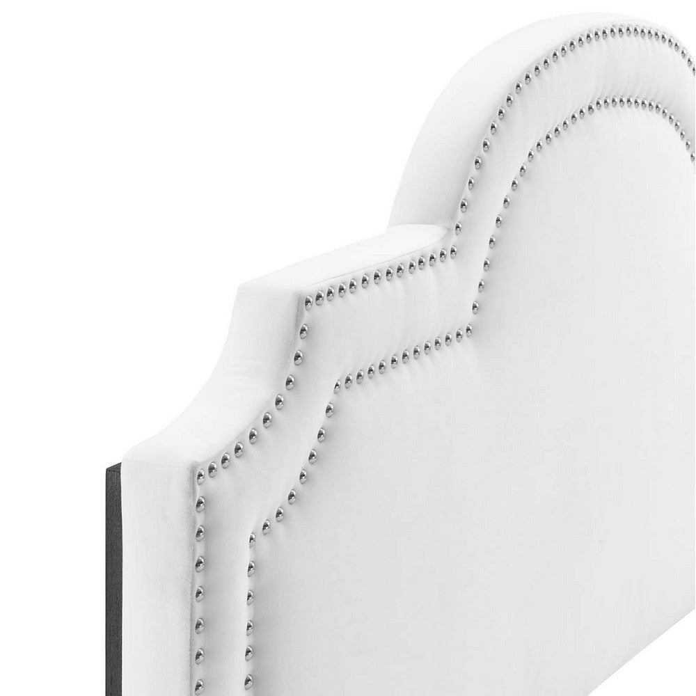 Belinda Performance Velvet King/California King Headboard - No Shipping Charges MDY-MOD-6570-WHI