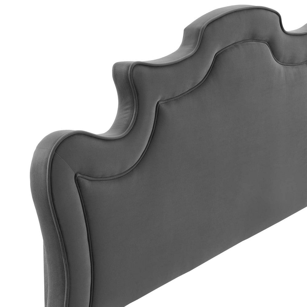 Evangeline Performance Velvet Full/Queen Headboard - No Shipping Charges MDY-MOD-6572-CHA