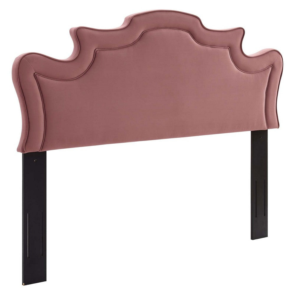 Modway Evangeline Performance Velvet Headboard, King/California King, Dusty Rose