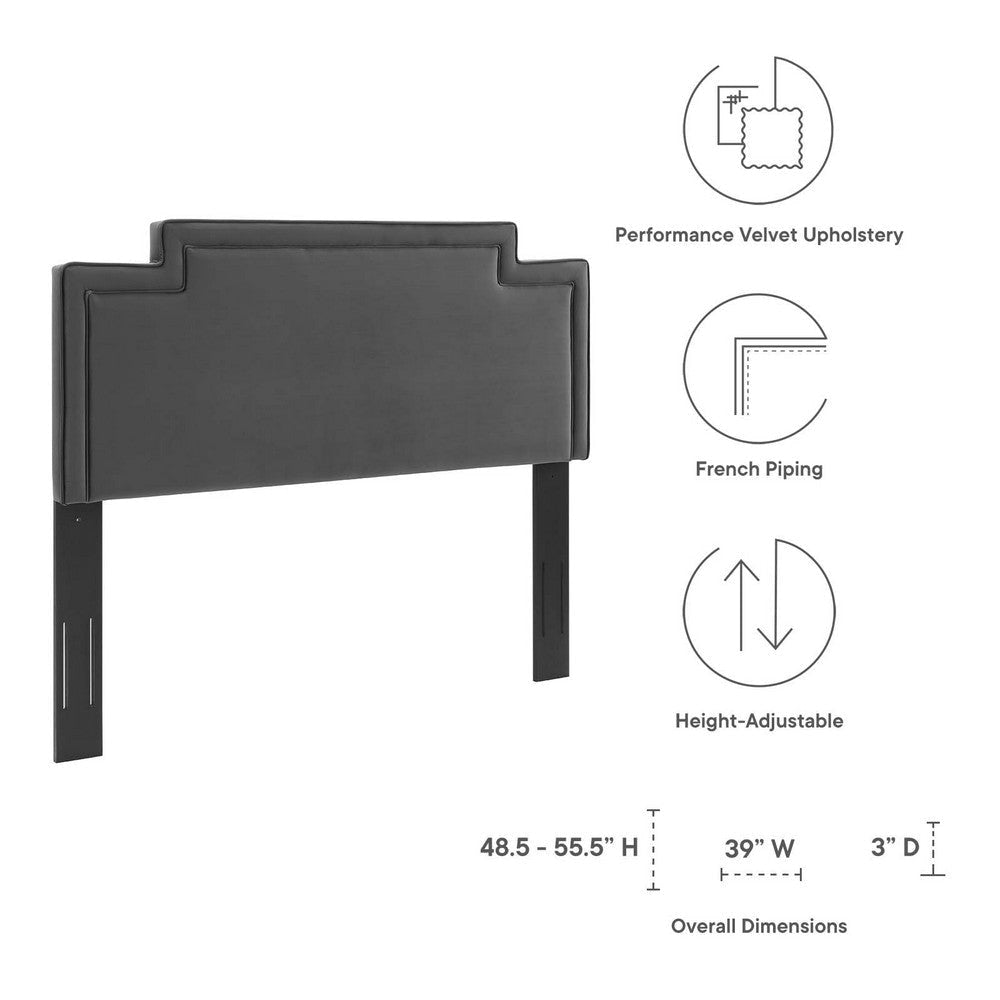 Transfix Performance Velvet Twin Headboard - No Shipping Charges MDY-MOD-6574-CHA