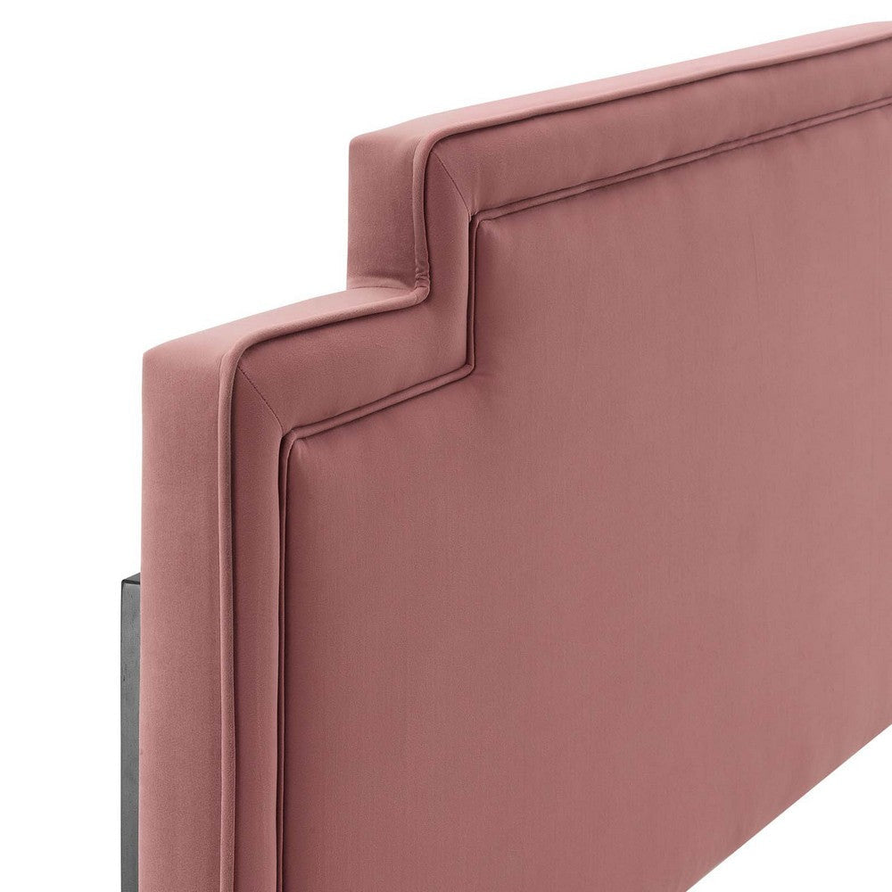 Modway Transfix Performance Velvet California Headboard in Dusty Rose King (U.S. Standard) MDY-MOD-6576-DUS