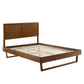 Modway Alana Wood King Platform Bed in Walnut with Angular Frame MDY-MOD-6617-WAL