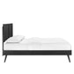 Modway Alana Wood King Platform Bed in Black with Splayed Legs MDY-MOD-6620-BLK