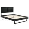 Modway Marlee Wood Twin Platform Bed in Black with Angular Frame Single MDY-MOD-6627-BLK