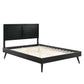 Modway Marlee Wood King Platform Bed in Black with Splayed Legs MDY-MOD-6629-BLK