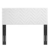 Modway MOD-6659-WHI Mercy Chevron Tufted Performance Velvet Full/Queen Headboard White MDY-MOD-6659-WHI