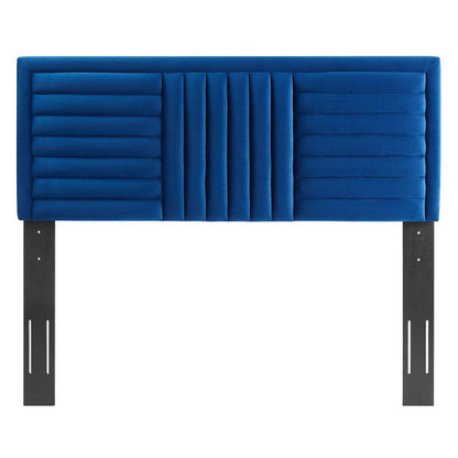 Believe Channel Tufted Performance Velvet Twin Headboard - No Shipping Charges MDY-MOD-6664-NAV