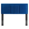 Believe Channel Tufted Performance Velvet Twin Headboard - No Shipping Charges MDY-MOD-6664-NAV