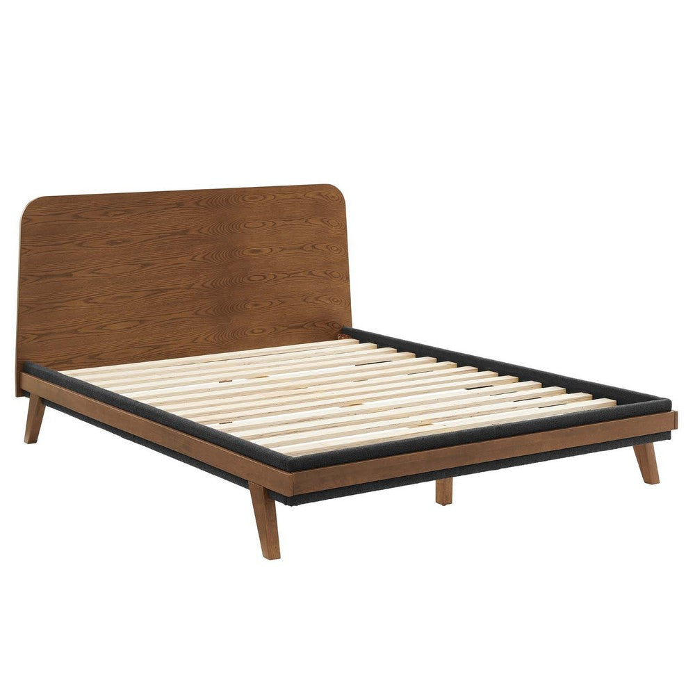 Modway MOD-6675-WAL Dylan Queen Platform Bed Walnut MDY-MOD-6675-WAL