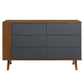 Modway MOD-6677-WAL-GRY Dylan Dresser Walnut Gray MDY-MOD-6677-WAL-GRY