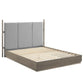 Modway Merritt Modern Fabric Upholstered Queen Platform Bed in Oak Light Gray MDY-MOD-6680-OAK-LGR